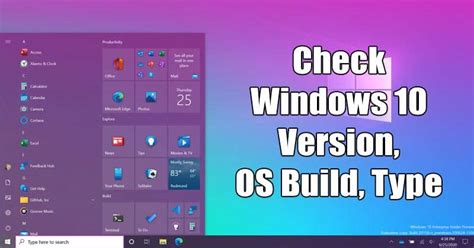 Hur Man Kontrollerar Windows Os Build Version Edition Type