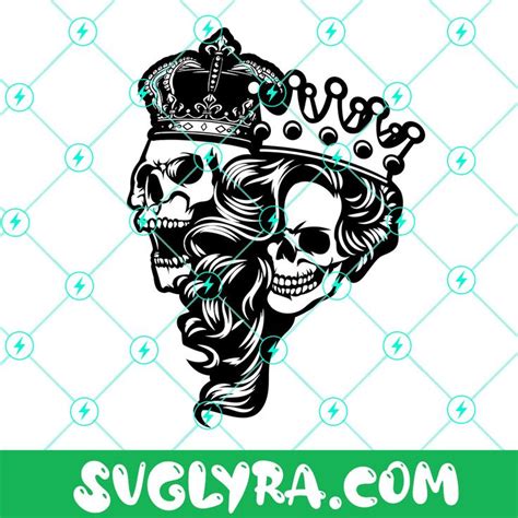 Skeleton Couple King Queen Svg Skeleton Svg Dead Skeleton Love Svg Skull Lovers Svg