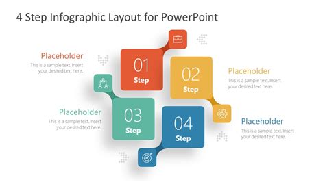 Editable Infographic Template Of Four Step Process Chart With Icons