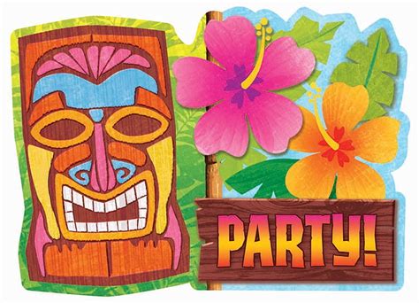 Hawaiian Party Backgrounds Tiki Luau Invitations Hawaiian Background