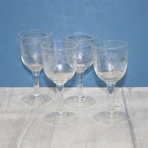 Set Of 4 Sherry Glasses Liqueur Sherry Port Retro Vintage Etsy Sherry Glasses Vintage