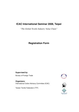 Fillable Online Icac Meeting Registration ICAC International Cotton