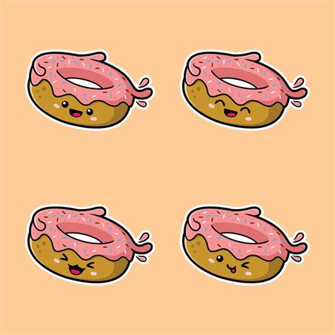 vector illustration of cute donut emoji 9444566 Vector Art at Vecteezy