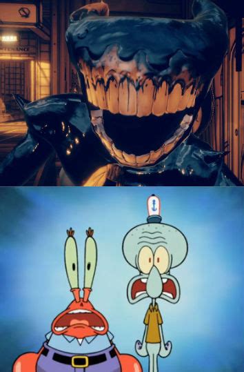 Squidward And Mr Krabs Are Scared Of Ink Demon By Juliusjamesjohn11 On