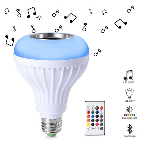 E27 Smart RGB RGBW Wireless Bluetooth Speaker LED Lamp Bulb 85V 265V