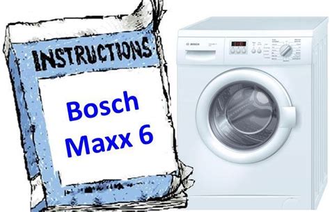 Pralni stroj bosch maxx 6 - navodilo za uporabo