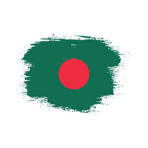 Splatter Brush Stroke Bangladesh Flag Vector Vector Art At