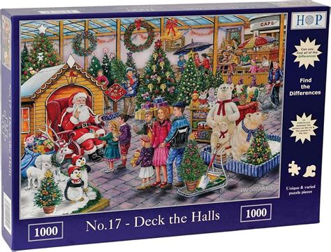 1000 Piece Jigsaw Puzzle Find The Differences No 17 Deck The Halls