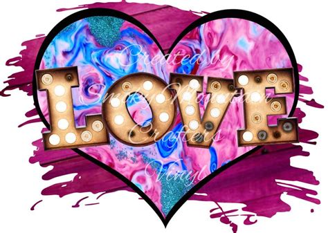 Love Heart Png Sublimation Design Digital Download Valentines Day