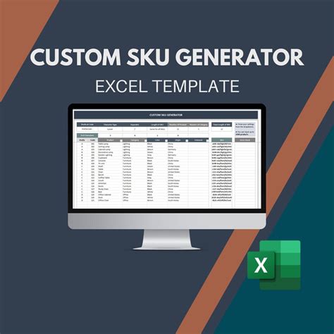 Custom SKU Generator Excel Template SKU Generator Unique Codes Stock ...