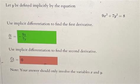 Solved Let Y Be Defined Implicitly By The Equation X Y Chegg