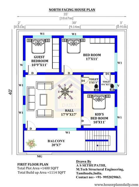 North Facing House 5bhk House Plan Two Story Building House