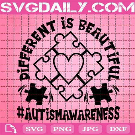 Different Is Beautiful Autism Awareness Svg Daily Free Premium Svg Files