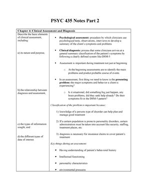 PSYC 435 Chapter 3 Notes Chapter 3 Casual Factors And