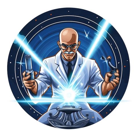 Premium Photo Laservision Unleashing The Genius Of The Mad Bald Scientist