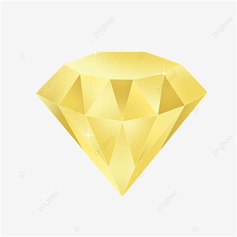 Diamant Jaune Brillant Clipart De Gemme Diamant Jaune Brillant