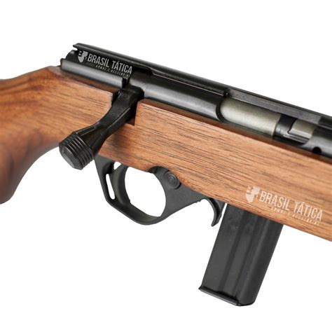 Rifle CBC 8122 Cal 22 10 Tiros Oxidado Coronha De Madeira Armas De