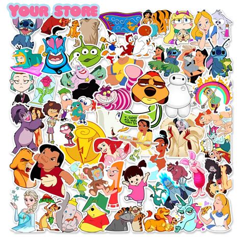 Buy Your Store 50PCS Mixed Cartoon Stickers Cute Princess Cartoon