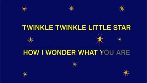 Karaoke Twinkle Twinkle Little Star Sjung Med Youtube