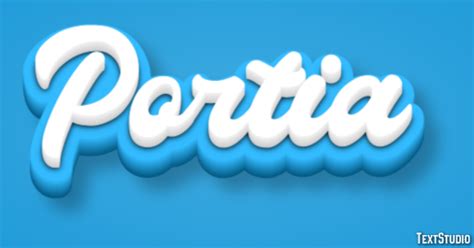 Portia Text Effect And Logo Design Name