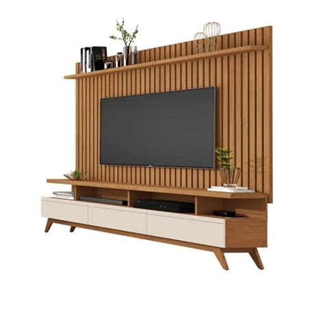 Rack Vivare Wood Painel Classic Ripado Para Tv At Polegadas