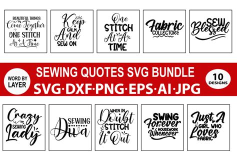 Sewing Quotes Svg Bundle Graphic By Fancy Svg Creative Fabrica