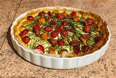 ♨ Recette De Tarte Aux Courgettes Tomates Lardons Et Mousse De Chèvre