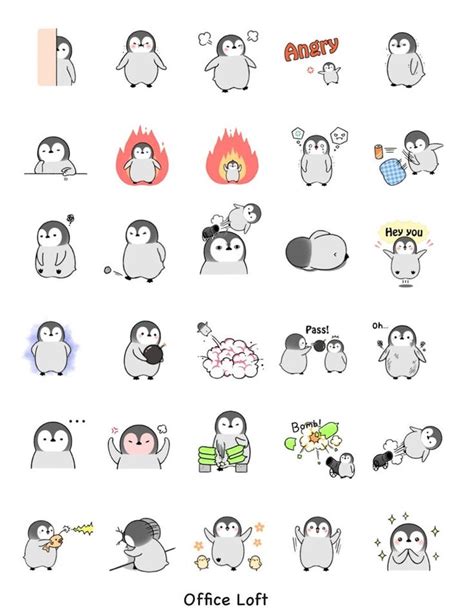 Penguin Digital Stickers Happy Sticker Pack Digital Planner Sticker