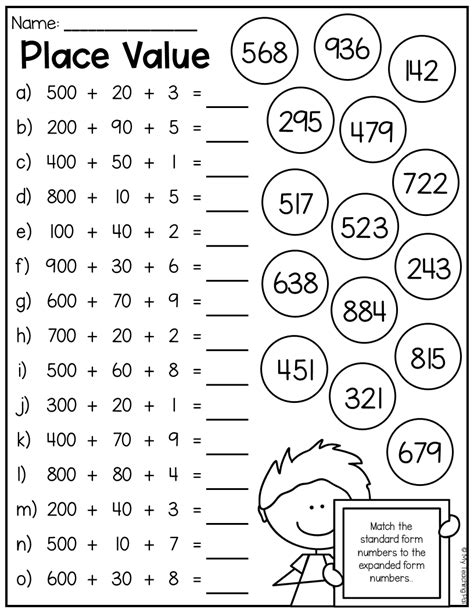 Second Grade Numbers And Place Value Worksheets 522 First Grade Math