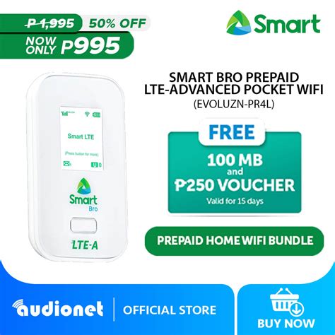 SMART Bro Prepaid LTE A Pocket WiFi Advanced Evoluzn PR4L With FREE