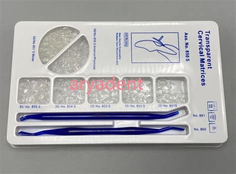 2Kits Dental Transparent Cervical Matrices Retractor Matrix Sectional