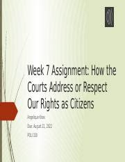 POLI 330 Presentation Pptx Week 7 Assignment How The Courts Address