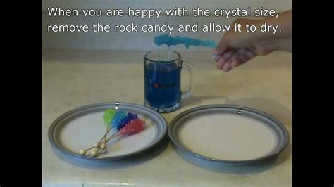 How To Grow Rock Candy Or Sugar Crystals Youtube