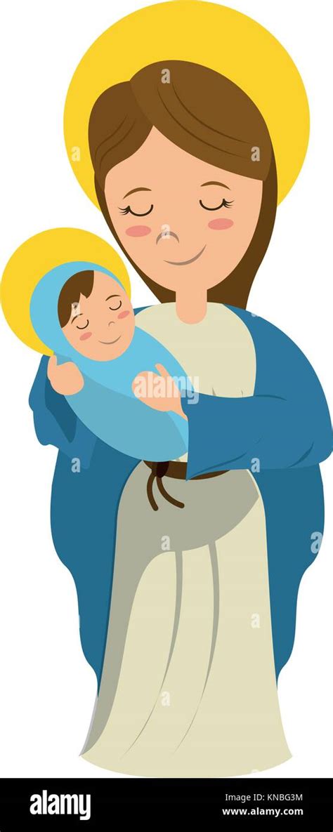 Virgin Mary Cartoon Stock Vector Image And Art Alamy