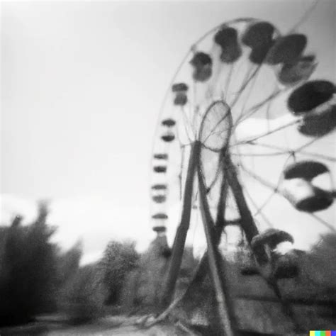 An Old Pinhole Capture Of Chernobyls Ferris Wheel Dalle Prompt