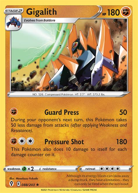 Gigalith Evolving Skies Rare Pokemon TCG DigitalTQ