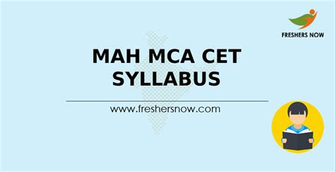 Mah Mca Cet Syllabus Exam Pattern