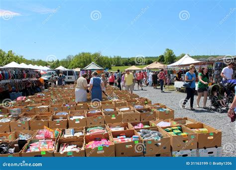 Shoppers At The Green Dragon Farmers Marketephrat Editorial Stock