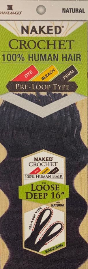 Naked Crochet Human Hair Pre Loop Type Braid Loose Deep New