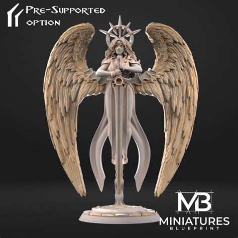 Guardian Angel Miniature, Saphiel Tabletop RPG Miniature Miniatures ...