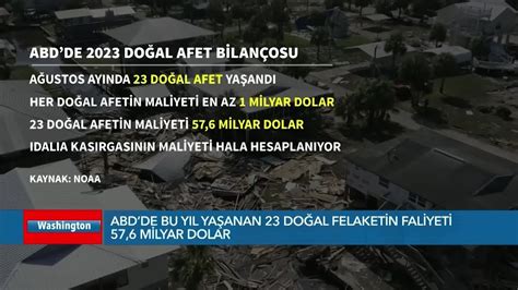 ABD de bu yıl yaşanan 23 doğal felaketin maliyeti 57 6 milyar Dolar