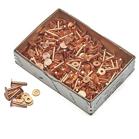 Solid Copper Rivets And Burrs For Leather And Canvas 100 Pack WantItAll