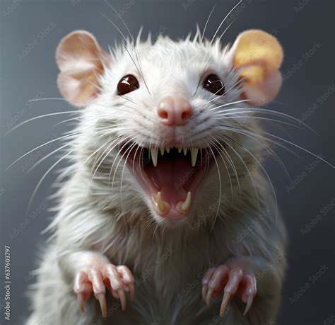 rat showing  teeth   illustration   style  uhd image