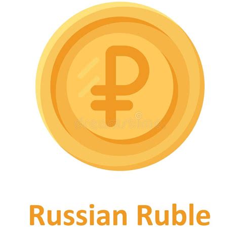 Russian Ruble Coin Isolated Vector Icon Which Can Easily Modify Or Edit