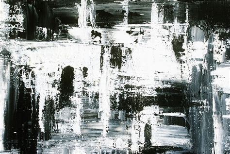 ‘monochromatic Black And White Abstract Art By Pigment Black And