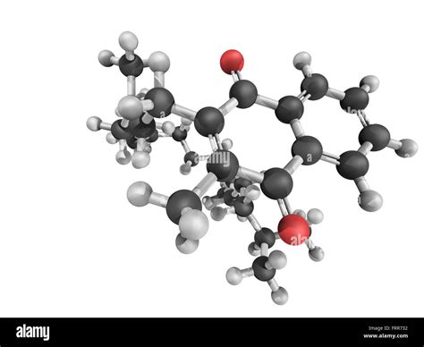 Chemical Structure Of Vitamin K1 Phylloquinone On White Stock Photo