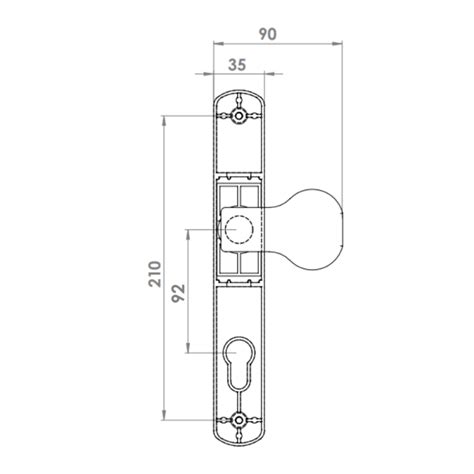 Door Handle Al Izmir Mm Axis Long Wide Pull Type Windoform