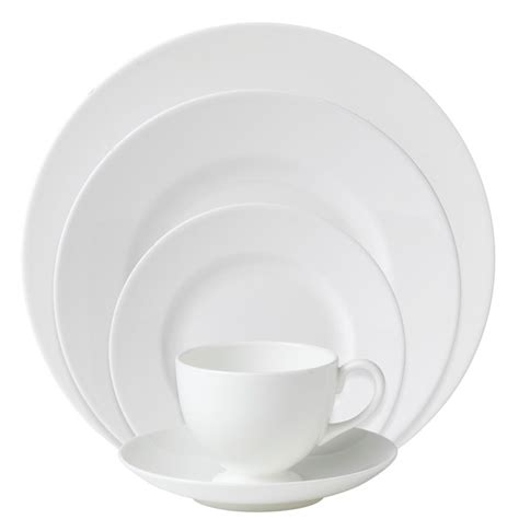 Wedgwood White 40pc China Set Service For 8