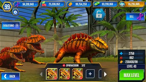 New Sphenacodon Unlocked X3 Level 40 Jurassic World The Game Youtube