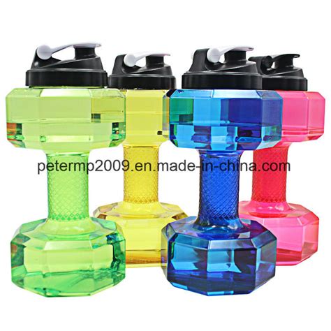 Creative Dumbbell Gym Large Volume Sports Kettle Plastic Space Water Bottle China Plastic